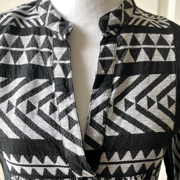 Mi Ami Cotton Mini Dress-Top Black & White Size M - Picture 3 of 12